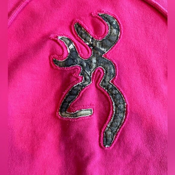 Browning pink and camo size medium hoodie - Picture 2 of 5